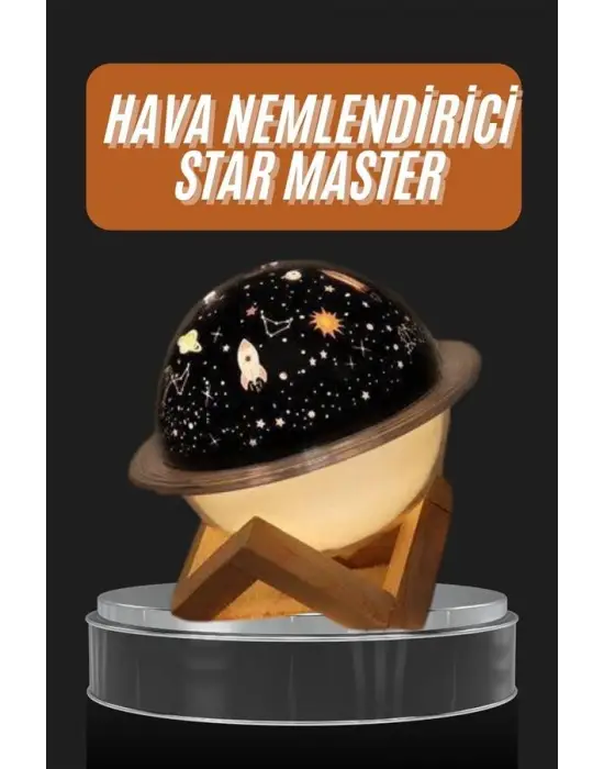 Aromaterapi Hava Nemlendirici Gece Lambası Uzay Model Satürn Oda Kokusu