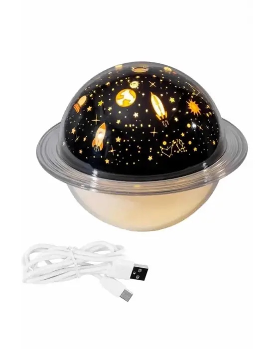 Aromaterapi Hava Nemlendirici Gece Lambası Uzay Model Satürn Oda Kokusu