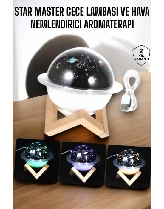 Aromaterapi Hava Nemlendirici Masa Ve Gece Lambası