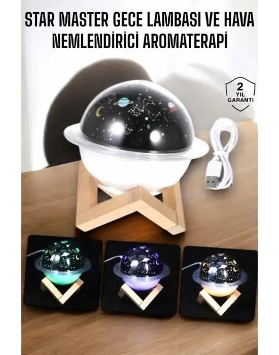 Aromaterapi Hava Nemlendirici Masa Ve Gece Lambası