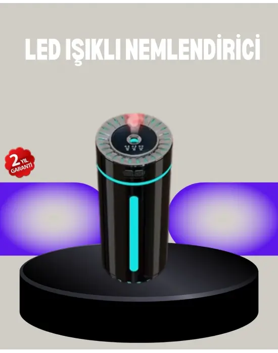 Aromaterapi Özellikli Ultrasonik Hava Nemlendirici Led Atmosfer Işığı