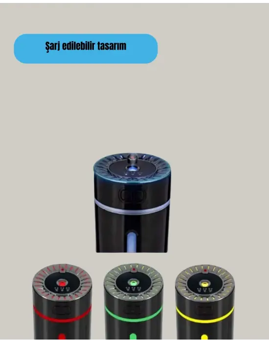 Aromaterapi Özellikli Ultrasonik Hava Nemlendirici Led Atmosfer Işığı