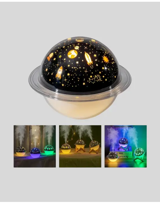 Aromaterapili Usb Hava Nemlendirici – Projeksiyon Işıklı, Sessiz Ve Şık Tasarım