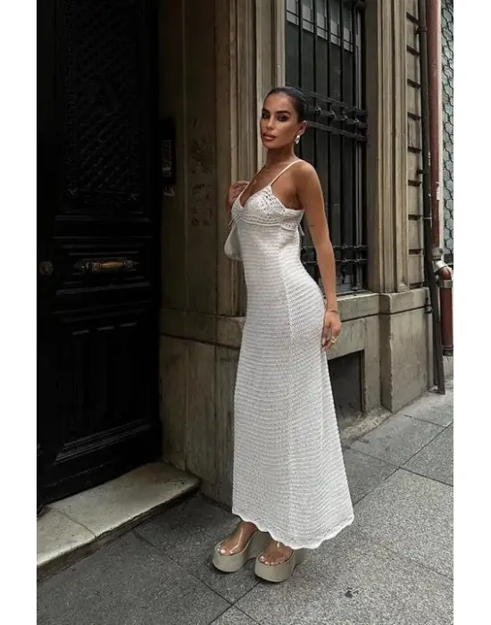 Artesmis Askılı Ajurlu Elbise 2773