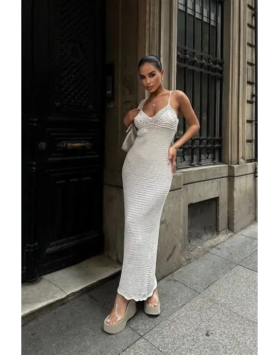 Artesmis Askılı Ajurlu Elbise 2773