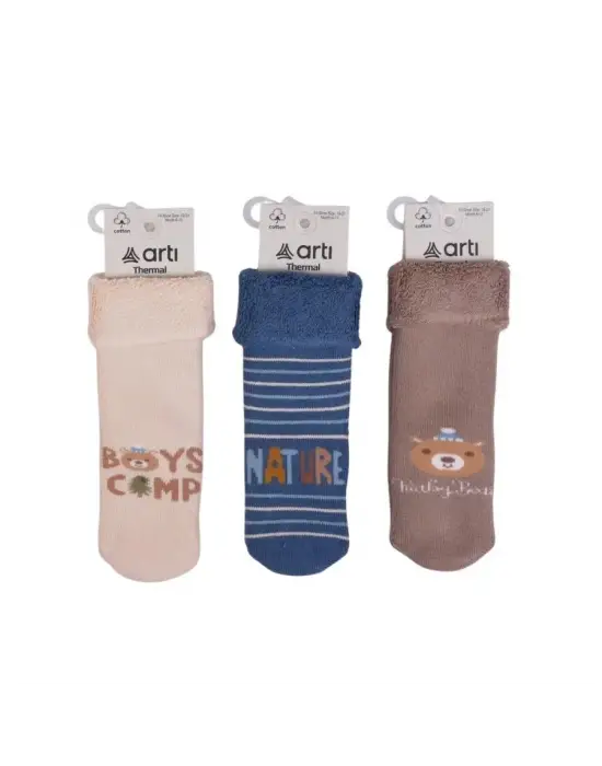 Artı Arıkan Havlu Erkek Bebek Soket Çorap K45911 Asorti