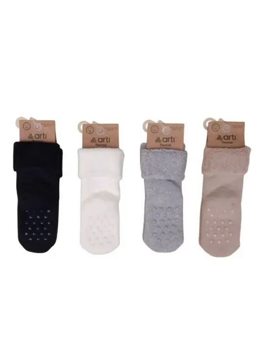 Artı Çaça Katlamalı Absli Erkek Bebek Havlu Soket Çorap K42259 Asorti