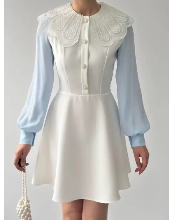 Omarı Oyunbaz Bebe Yaka Elbise