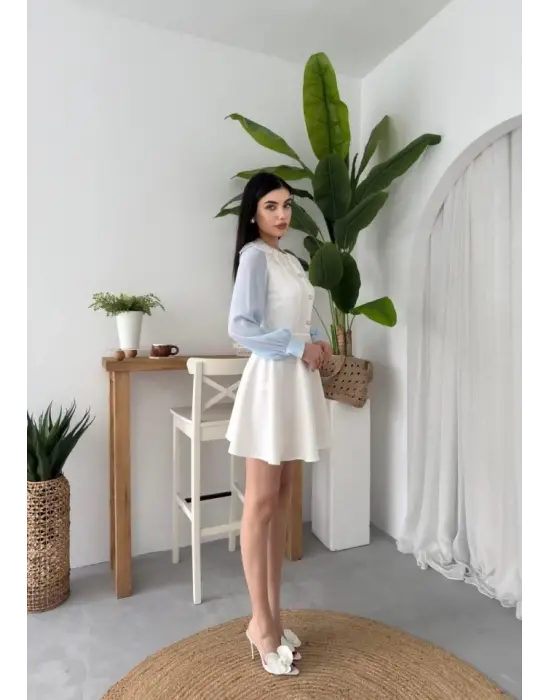 Omarı Oyunbaz Bebe Yaka Elbise