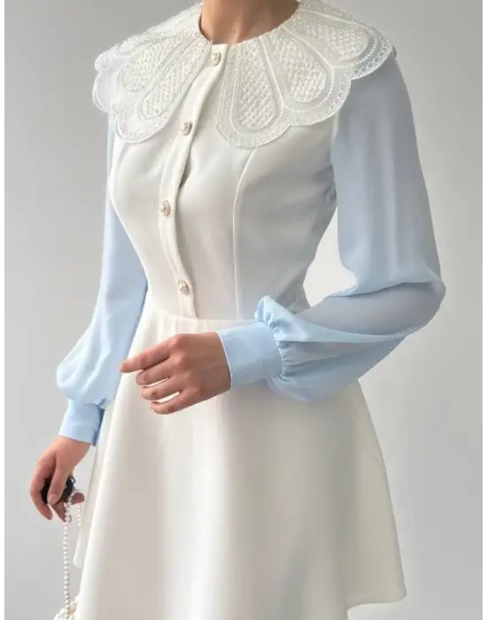 Omarı Oyunbaz Bebe Yaka Elbise