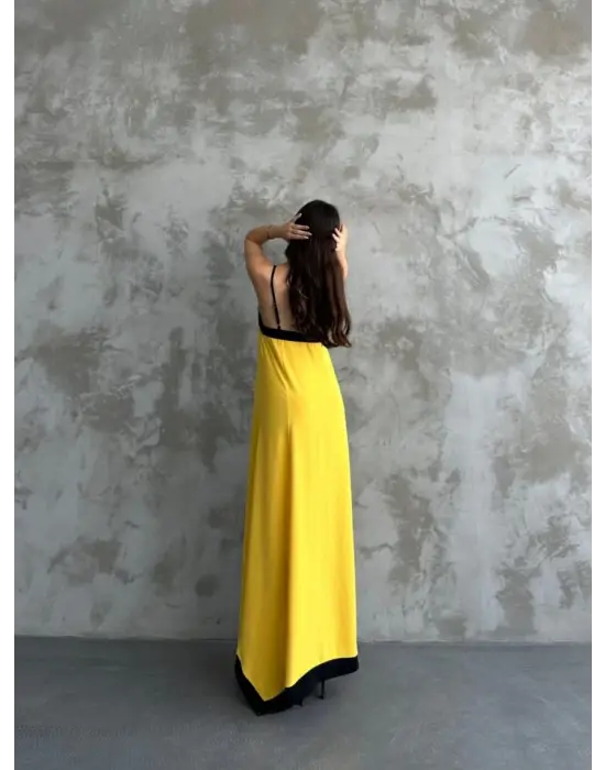 Askılı Maxi Boy Elbise