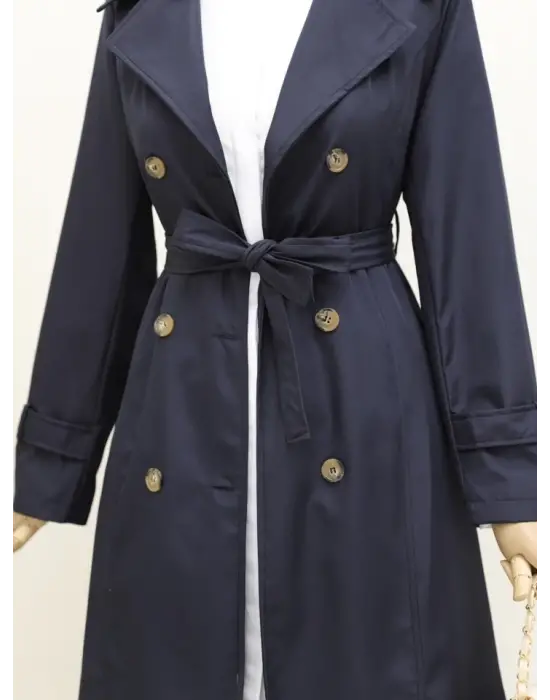 Omarı Şık ve Şık Astarlı Trençkot