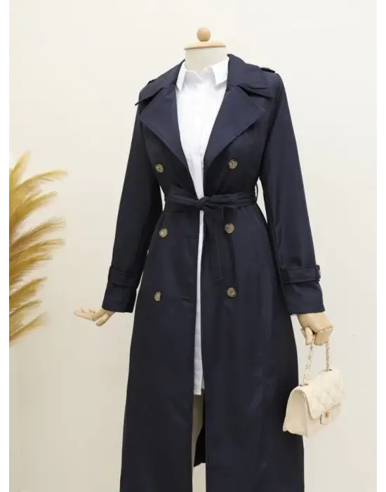 Omarı Şık ve Şık Astarlı Trençkot