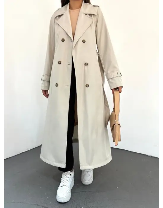 Astarlı Kemerli Trenckot -Taş