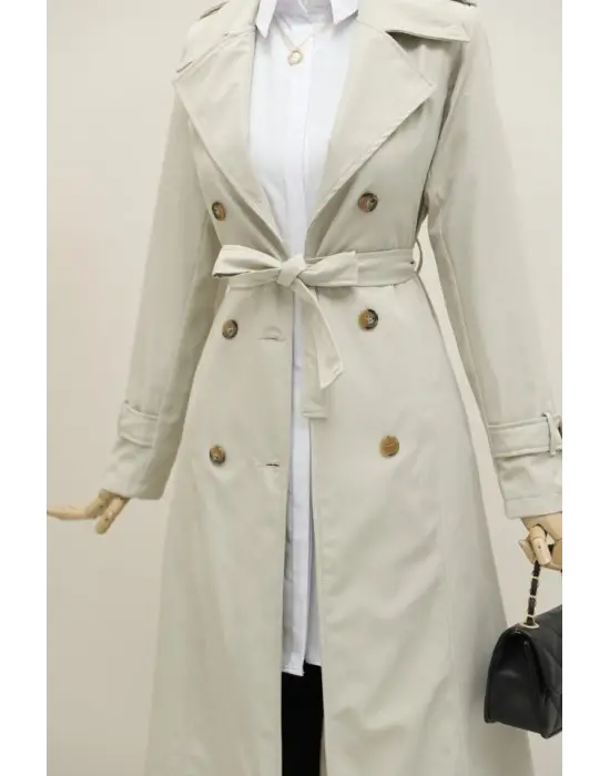 Astarlı Kemerli Trenckot -Taş