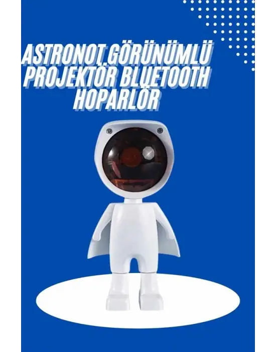 Astronot Işık Projektörü Gökkuşağı Projeksiyon Gece Lambası Hediyelik