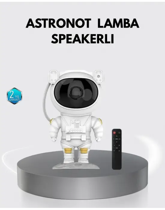 Astronot Şekilli Galaxy Projeksiyon Lambası Nebula Efektli Dekoratif Lamba