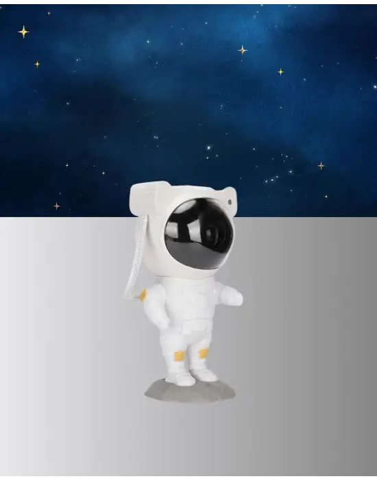 Astronot Şekilli Galaxy Projeksiyon Lambası Nebula Efektli Dekoratif Lamba