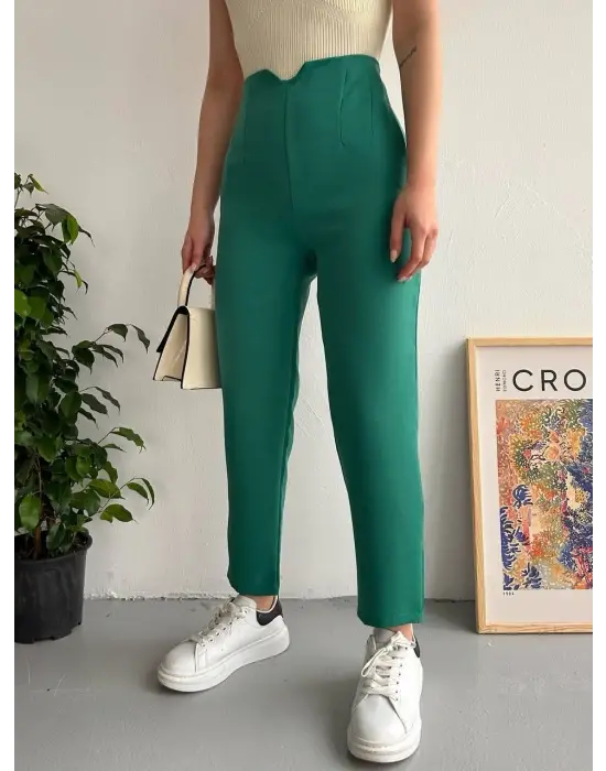 Atlas fletolu pantolon petrol yeşili
