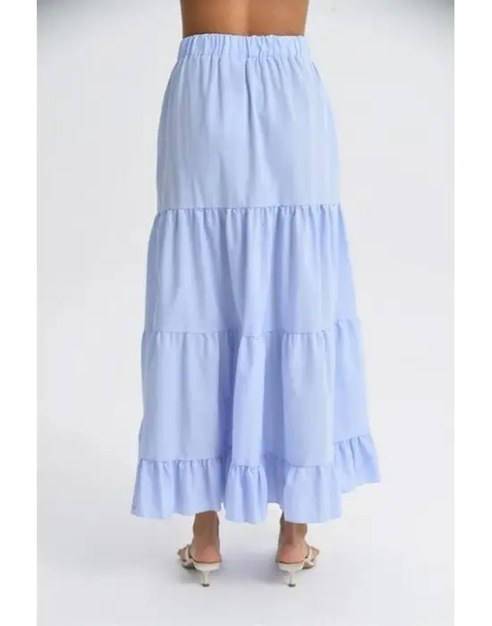 Audrey Fıfrlı Yırtmaç Detay Etek 4037