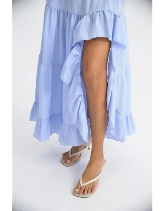 Audrey Fıfrlı Yırtmaç Detay Etek 4037