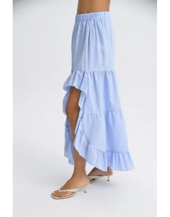 Audrey Fıfrlı Yırtmaç Detay Etek 4037