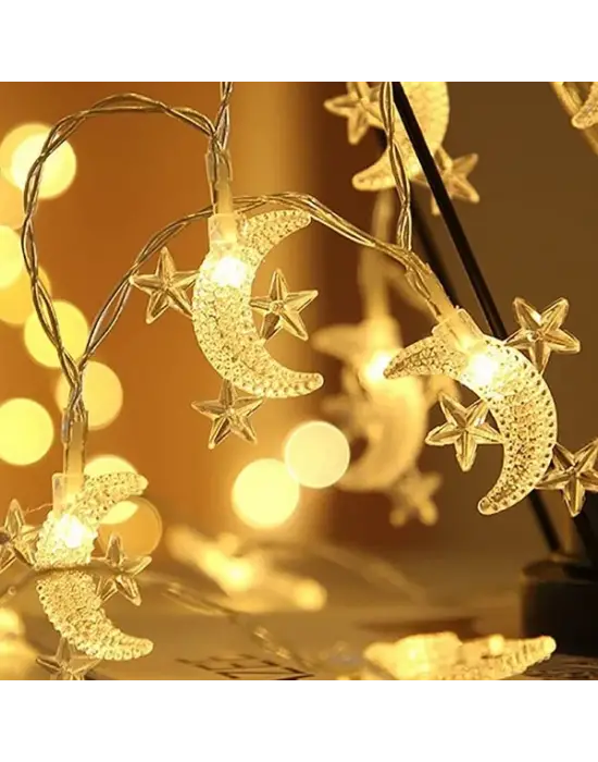 Ay Yıldız Tasarımlı 20 Led Usb Aydınlatma