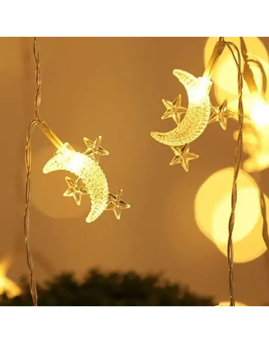 Ay Yıldız Tasarımlı 20 Led Usb Aydınlatma