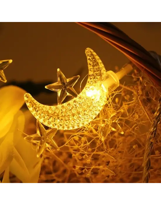 Ay Yıldız Tasarımlı 20 Led Usb Aydınlatma