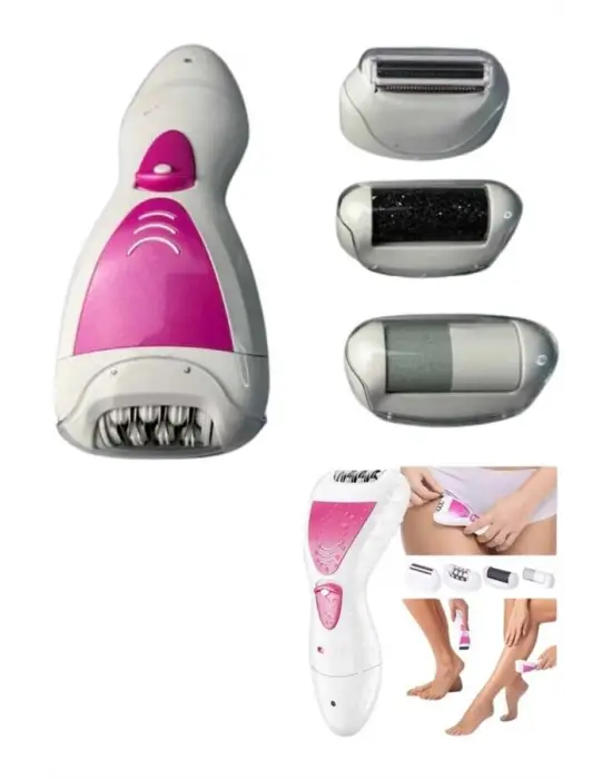 Ayak Törpü Başlıklı Epilatör Aleti 4 Başlıklı Taşınabilir Şarjlı Epilasyon Cihazı
