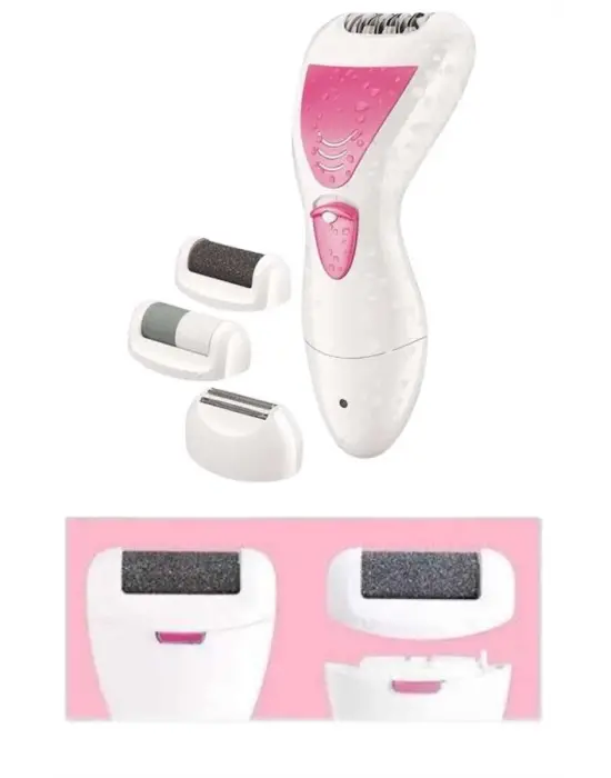 Ayak Törpü Başlıklı Epilatör Aleti 4 Başlıklı Taşınabilir Şarjlı Epilasyon Cihazı