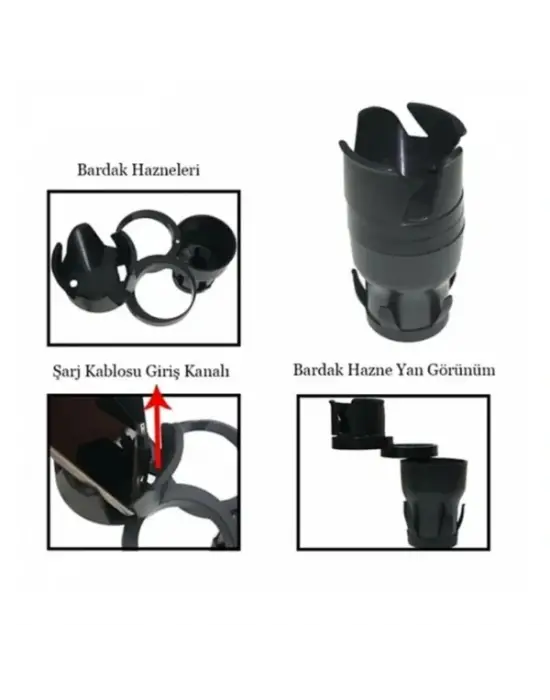 Ayarlanabilir Araç İçi Çoklu Bardak Tutacağı