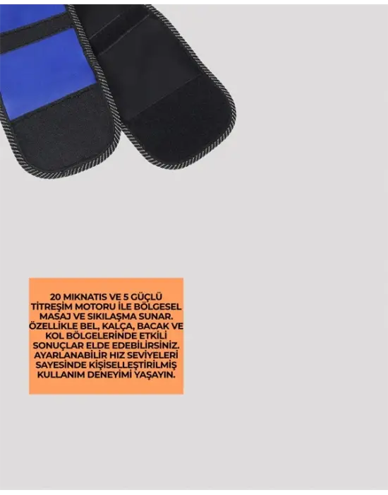 Ayarlanabilir Hız Ve Titreşim Modlarına Sahip Manyetik Masaj Ve Zayıflama Kemeri