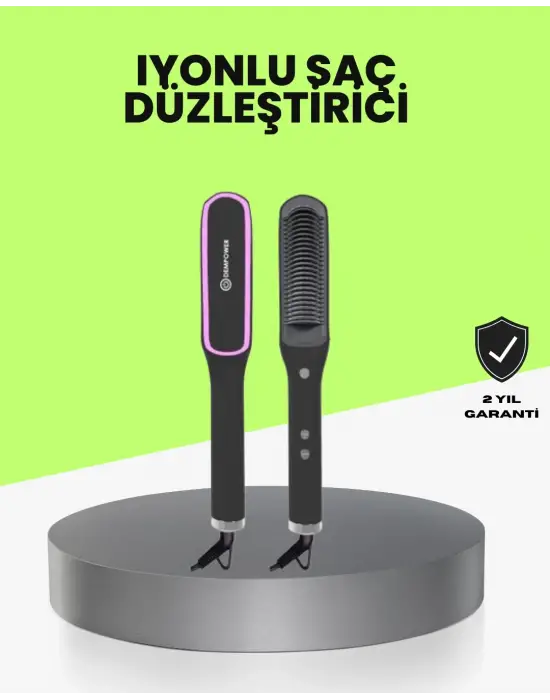 Ayarlanabilir Isılı Saç Düzleştirici Tarak İyon Teknolojili