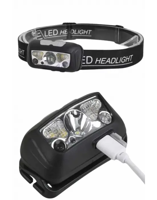 Ayarlanabilir Kafa Lambası Type-c Şarjlı Kompakt Kamp Lambası