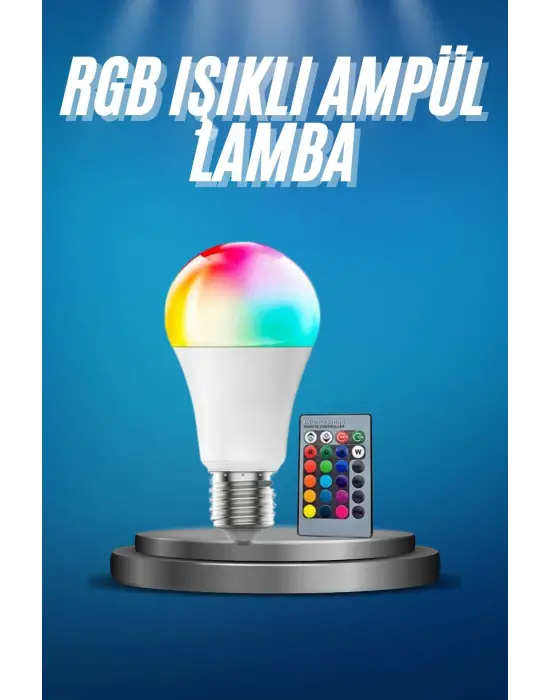 Ayarlanabilir Parlaklık Rgb Led Ampul Beyaz Lamba Ve Renkli Ampul