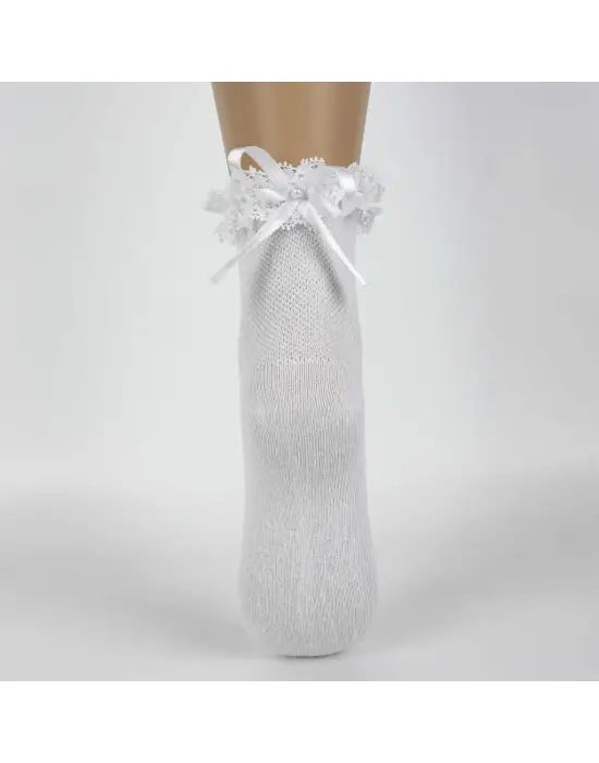 Ayçıl Aks. Kız Soket Çorap K22230 Beyaz
