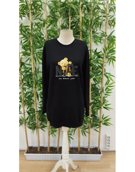 Omarı Yumuşak Viskon Bisiklet Yaka Desenli Elbise