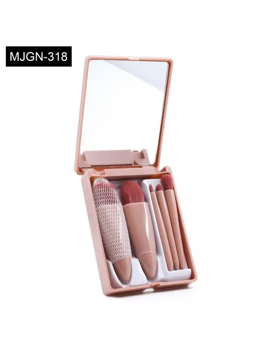 Aynalı Makyaj Fırça Seti