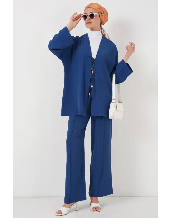 Ayrobin Kimono Pantolon İkili Takım 6739 - İndigo