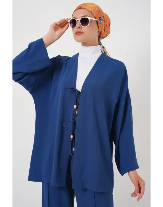 Ayrobin Kimono Pantolon İkili Takım 6739 - İndigo