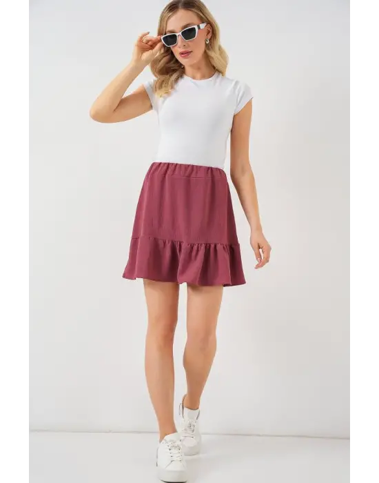 Ayrobin Mini Etek 8054 - Gül Kurusu