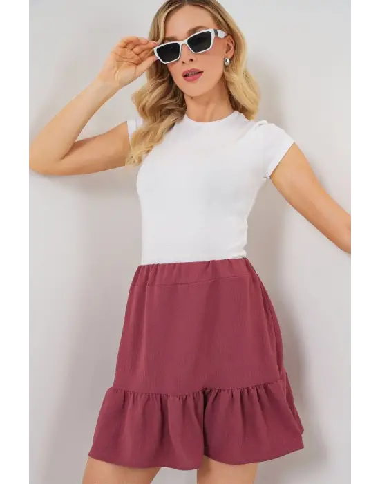 Ayrobin Mini Etek 8054 - Gül Kurusu