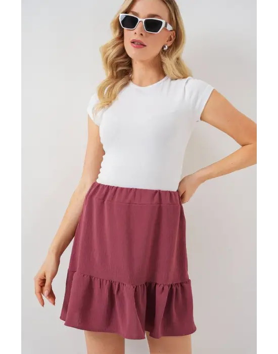 Ayrobin Mini Etek 8054 - Gül Kurusu