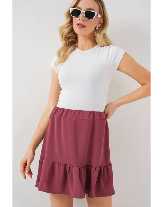 Ayrobin Mini Etek 8054 - Gül Kurusu