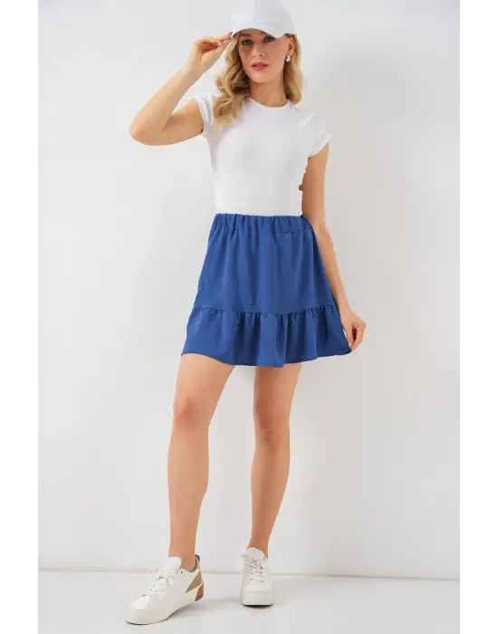 Ayrobin Mini Etek 8054 - İndigo