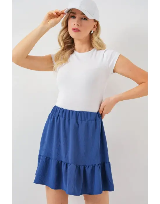 Ayrobin Mini Etek 8054 - İndigo