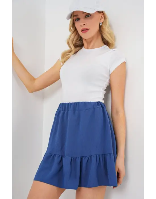 Ayrobin Mini Etek 8054 - İndigo