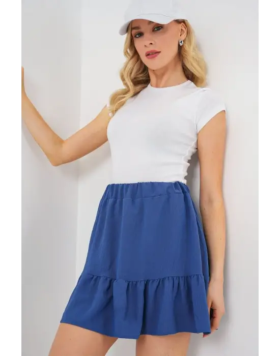Ayrobin Mini Etek 8054 - İndigo