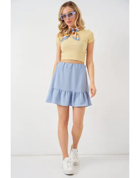 Ayrobin Mini Etek 8054 - Mavi